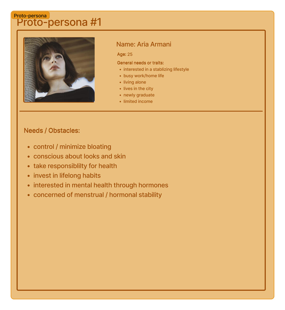 Sprint 1 Proto-persona 1