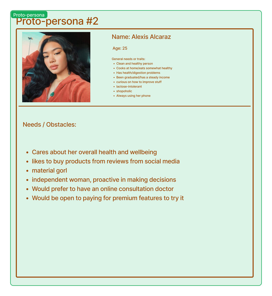 Sprint 2 Proto-persona 1