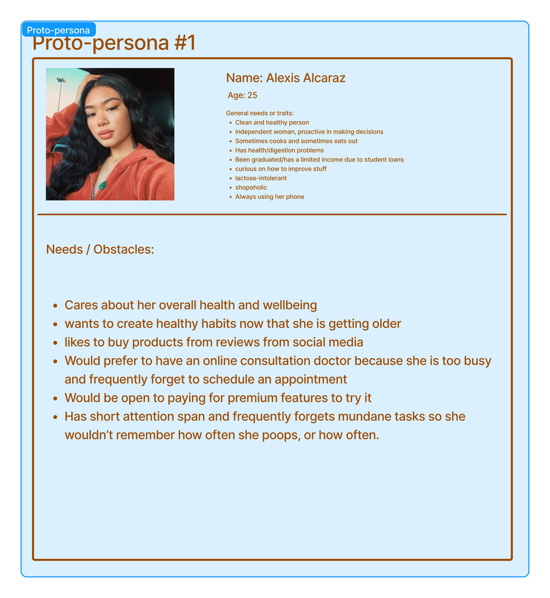 Finalized proto-persona